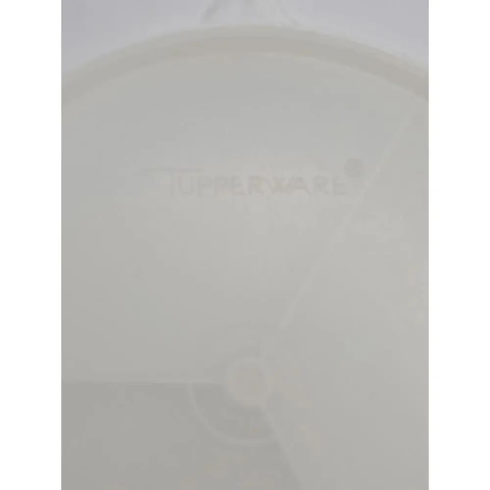 Vintage Tupperware 3 Piece White Clear‎ Suzette 608 Lid 8.5” Round U57